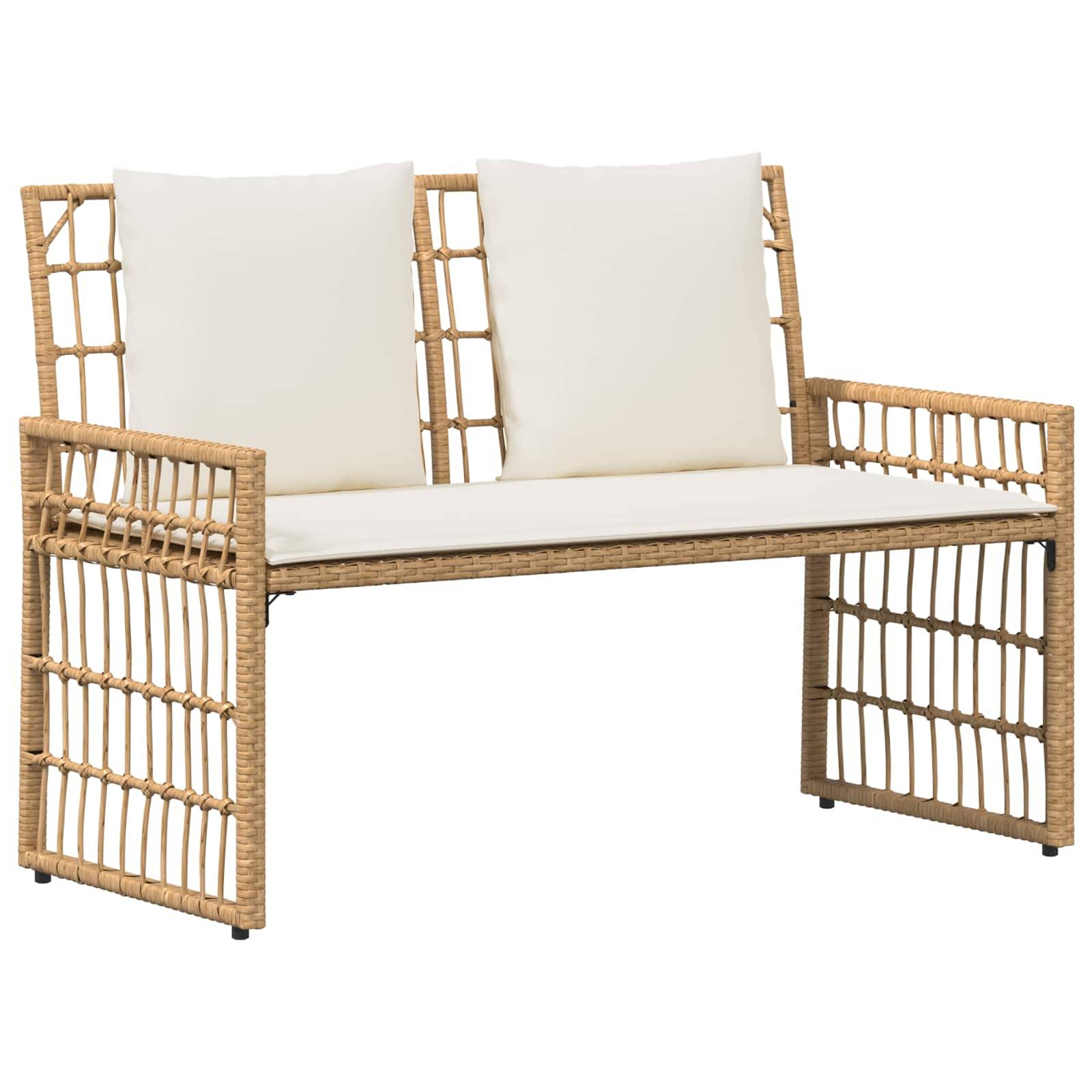 Vidaxl - Ensemble de meubles d'extérieur 4 pcs-Salons de jardin Blanc Naturel et Crème - Image 6