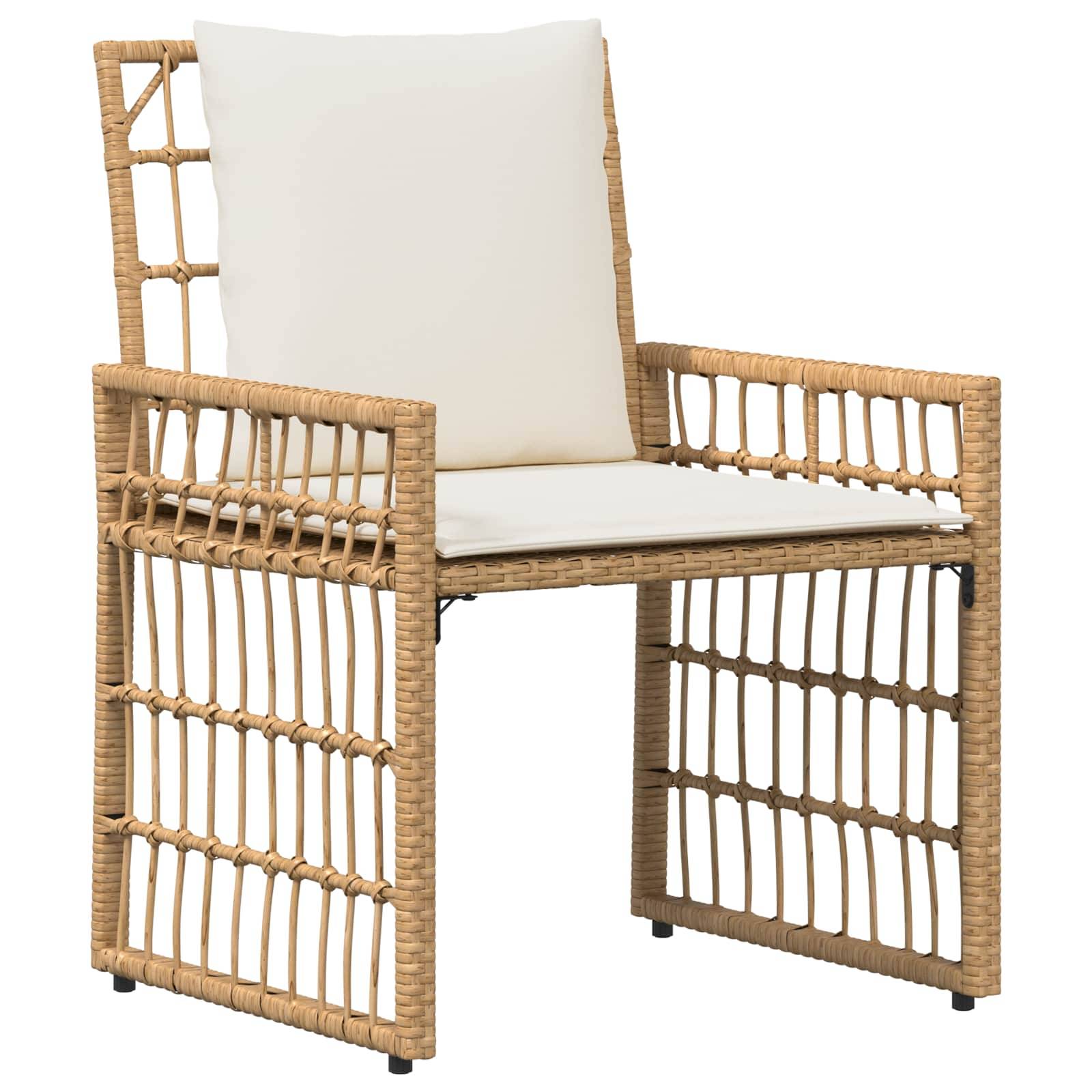 Vidaxl - Ensemble de meubles d'extérieur 4 pcs-Salons de jardin Blanc Naturel et Crème - Image 5