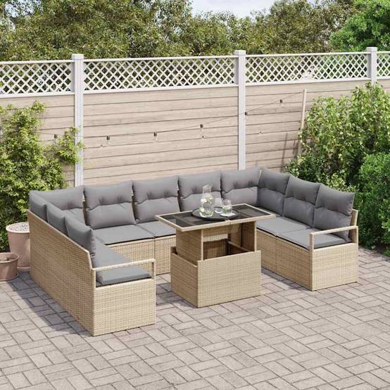 ComfortXL - Mobilier XXL d'Extérieur 10 Pièces Beige et Gris Clair Style Scandinave pour Détente Absolue – ComfortXL Outdoor Living - Image 3