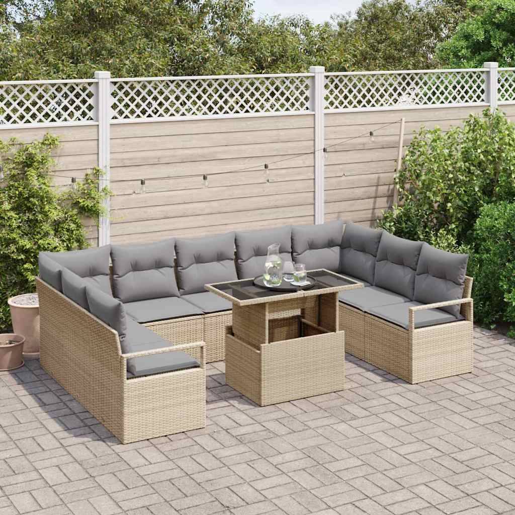 ComfortXL - Mobilier XXL d'Extérieur 10 Pièces Beige et Gris Clair Style Scandinave pour Détente Absolue – ComfortXL Outdoor Living - Image 3