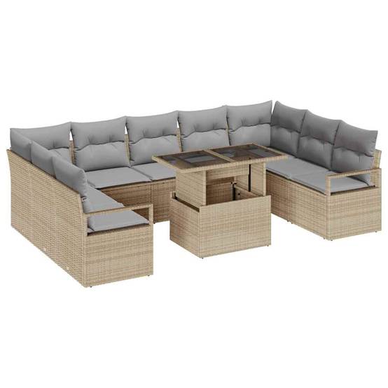 ComfortXL - Mobilier XXL d'Extérieur 10 Pièces Beige et Gris Clair Style Scandinave pour Détente Absolue – ComfortXL Outdoor Living - Image 2