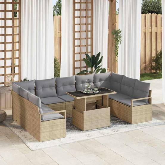 ComfortXL - Mobilier XXL d'Extérieur 10 Pièces Beige et Gris Clair Style Scandinave pour Détente Absolue – ComfortXL Outdoor Living - Image 1