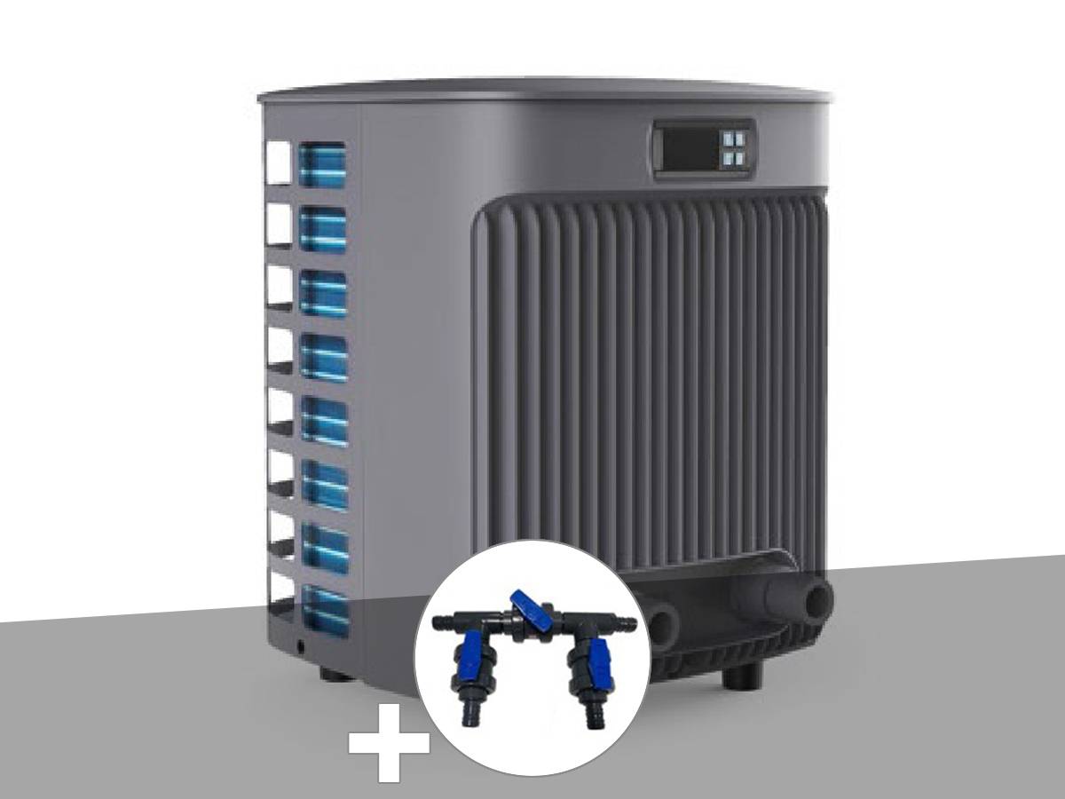 Ubbink - Pompe à chaleur 5,50 kW HeaterMax Compact 25 Ubbink + Kit by-pass Ø 32/38/50 mm