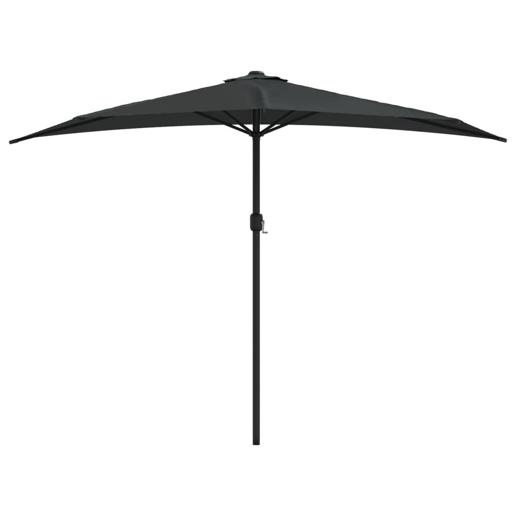 PANGIVO - Demi-parasol aluminium noir 300 x 155 x 223 cm - PANGIVO - Image 3