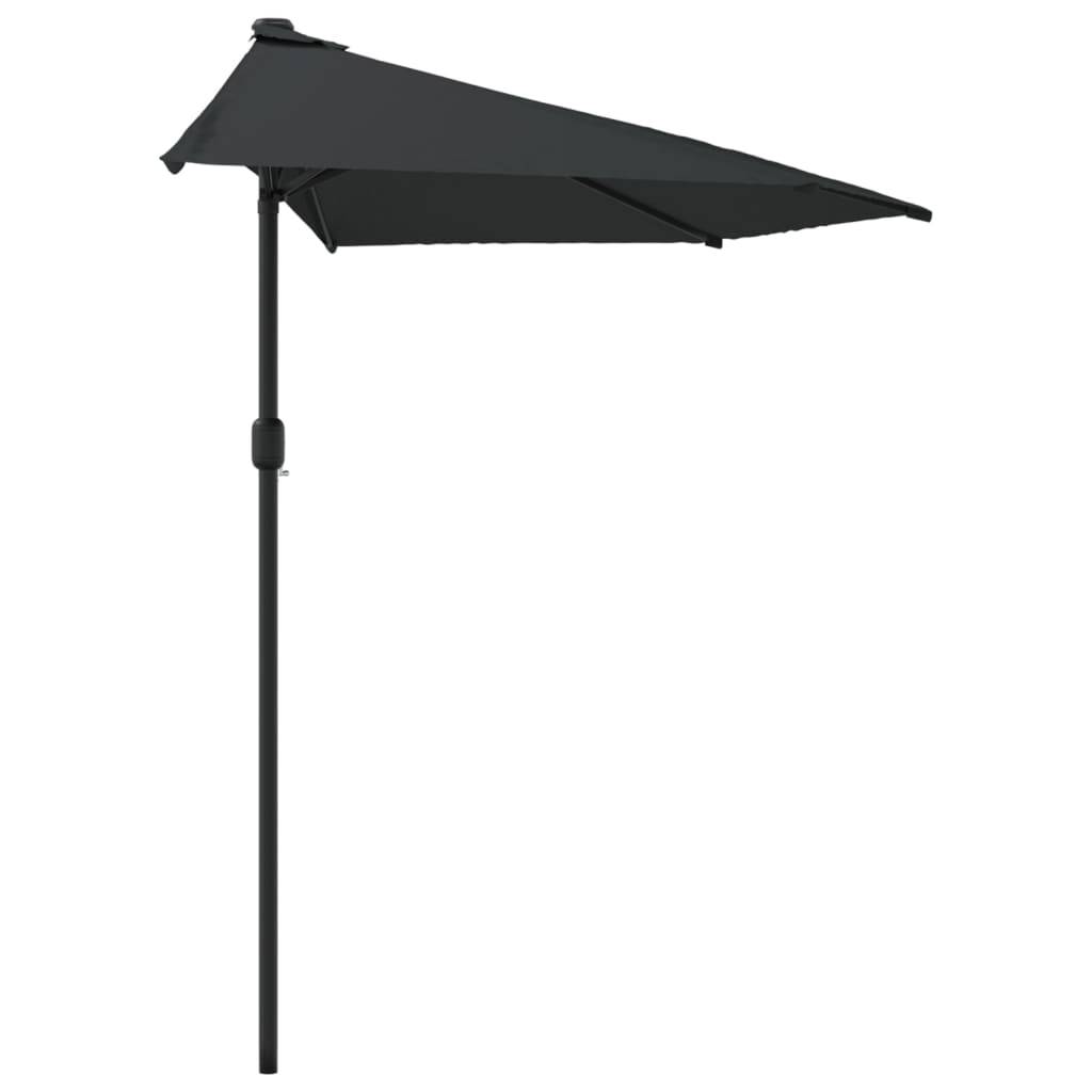 PANGIVO - Demi-parasol aluminium noir 300 x 155 x 223 cm - PANGIVO - Image 4