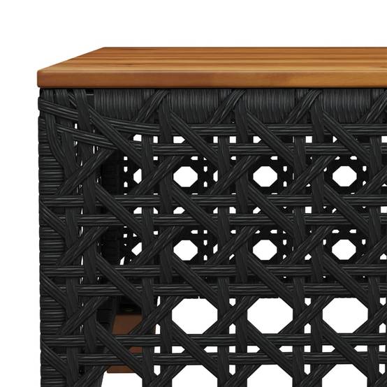 PANGIVO - Table de jardin résine tressée bois acacia noir 55 x 55 x 36 cm, Poids :7.2kg - PANGIVO - Image 7
