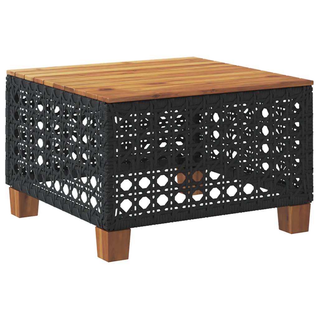 PANGIVO - Table de jardin résine tressée bois acacia noir 55 x 55 x 36 cm, Poids :7.2kg - PANGIVO - Image 6