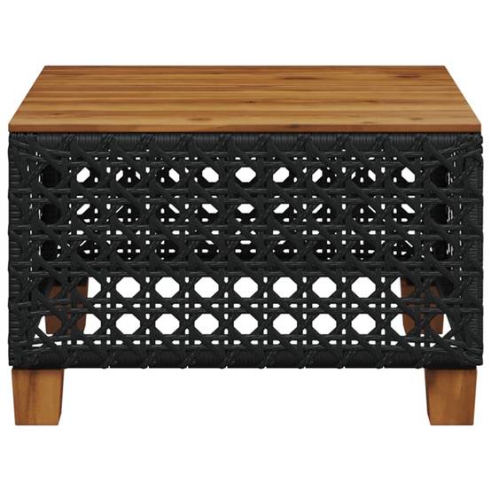 PANGIVO - Table de jardin résine tressée bois acacia noir 55 x 55 x 36 cm, Poids :7.2kg - PANGIVO - Image 4