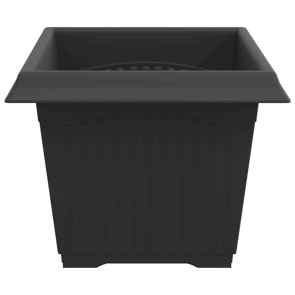 Pot de Fleurs Carré 6 pcs | Bac à fleurs Noir 43 x 43 x 33.5 cm Plastique - Image 6
