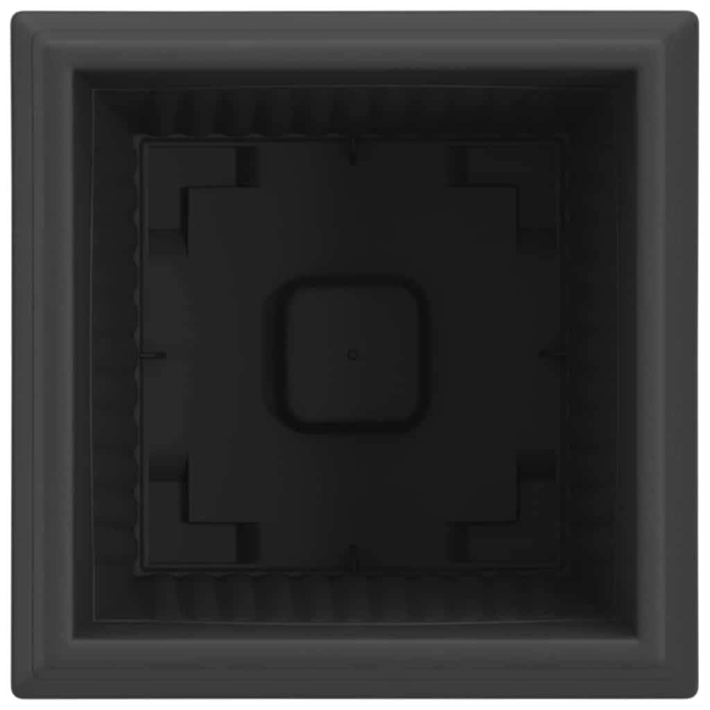 Pot de Fleurs Carré 6 pcs | Bac à fleurs Noir 43 x 43 x 33.5 cm Plastique - Image 7