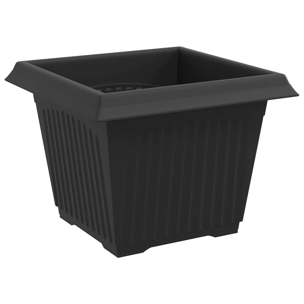 Pot de Fleurs Carré 6 pcs | Bac à fleurs Noir 43 x 43 x 33.5 cm Plastique - Image 5