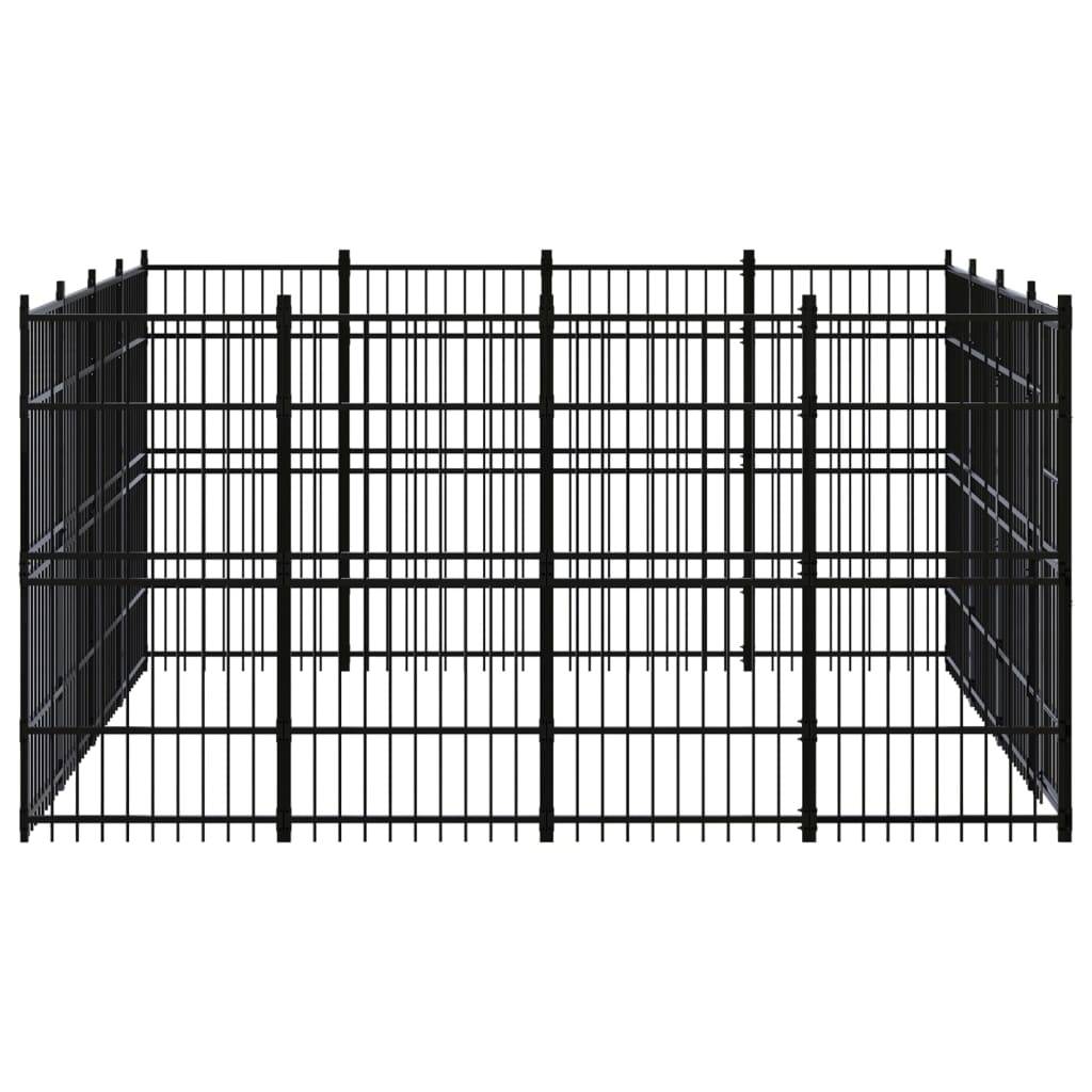 Vidaxl - Chenil d'extérieur pour chiens Acier 14,75 m² vidaXL 3097982 - Imagen 4