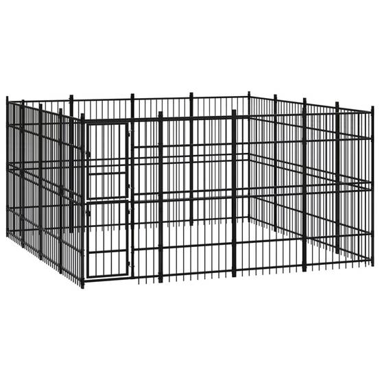 Vidaxl - Chenil d'extérieur pour chiens Acier 14,75 m² vidaXL 3097982 - Imagen 1
