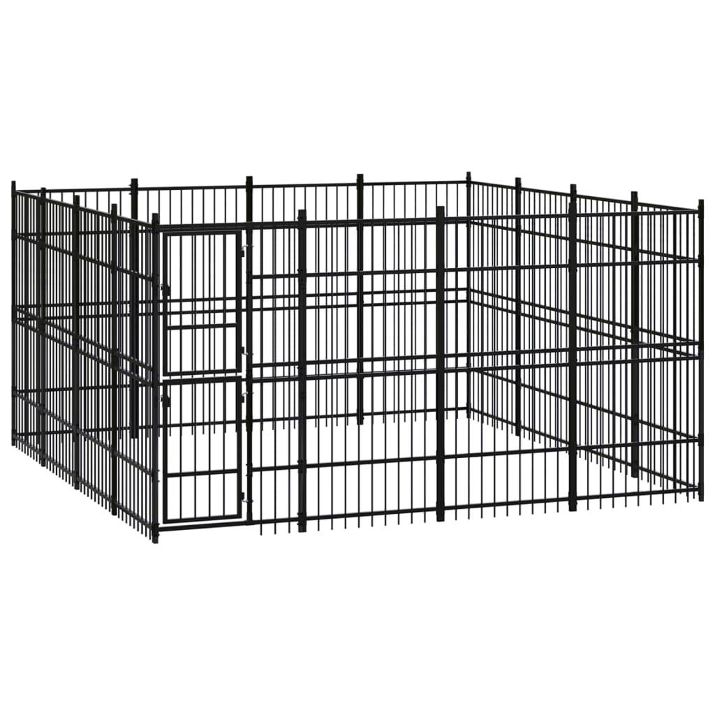 Vidaxl - Chenil d'extérieur pour chiens Acier 14,75 m² vidaXL 3097982 - Imagen 1