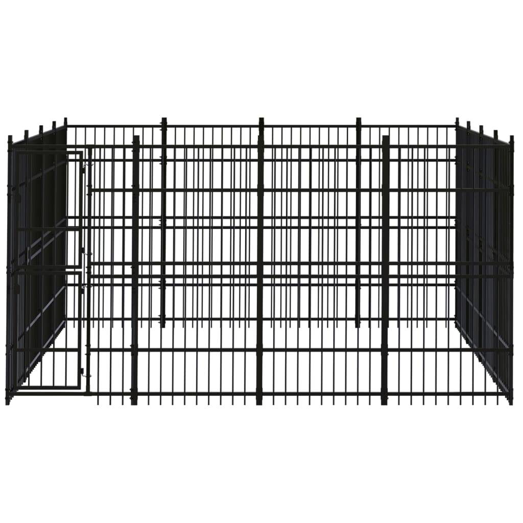 Vidaxl - Chenil d'extérieur pour chiens Acier 14,75 m² vidaXL 3097982 - Imagen 2