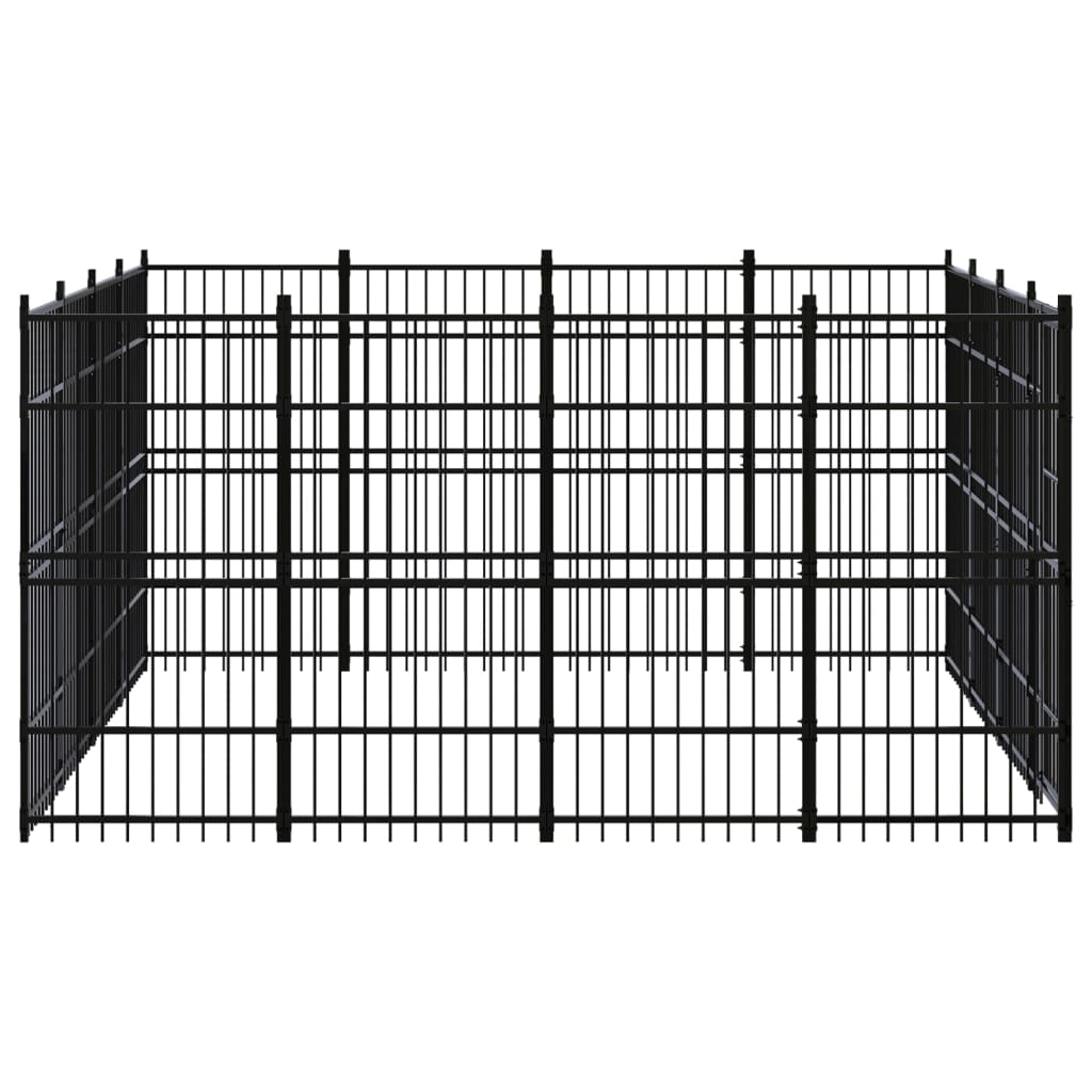 Vidaxl - Chenil d'extérieur pour chiens Acier 14,75 m² vidaXL 3097982 - Imagen 3