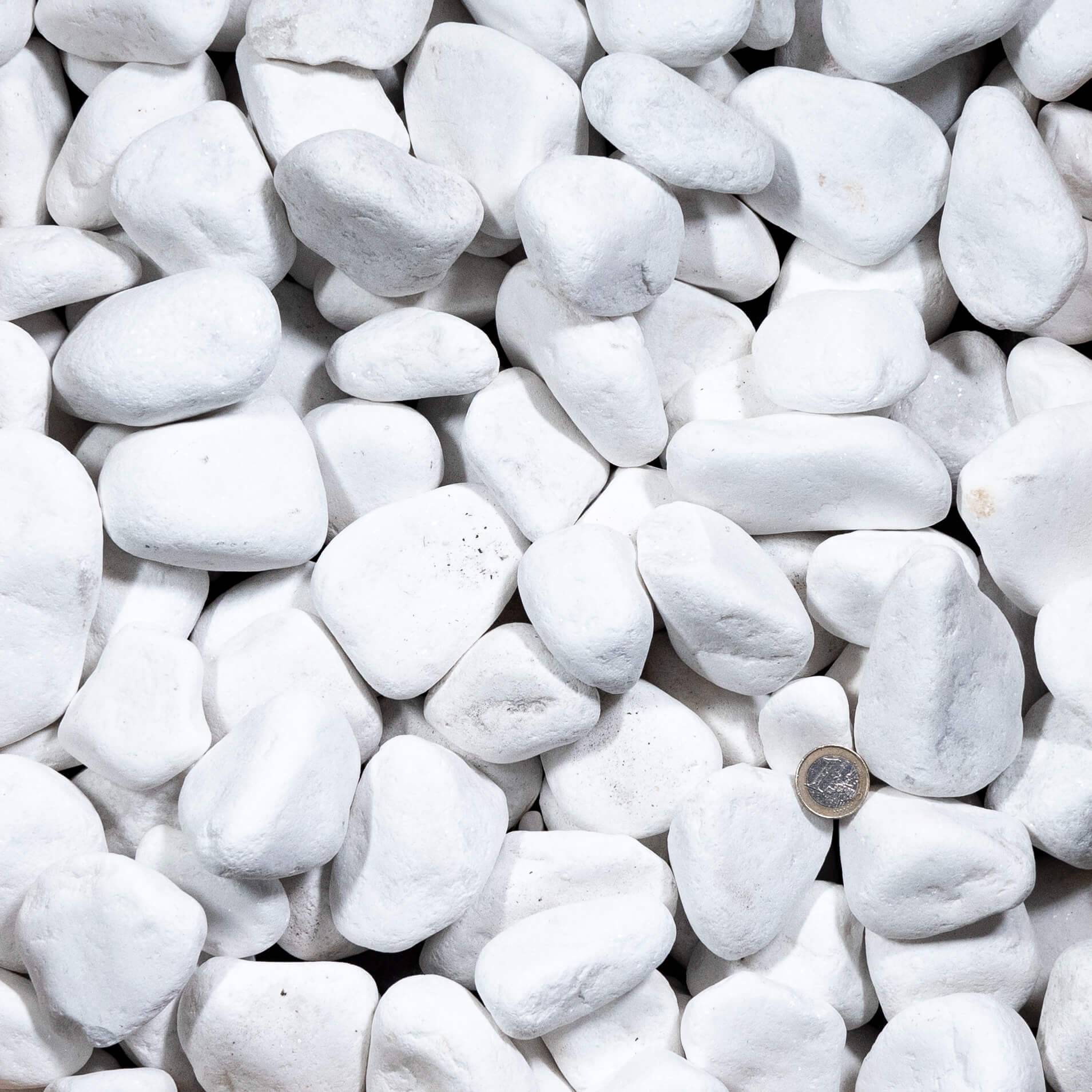 RO'MA Nature - Galet Blanc Pur 40-60 mm - Lot de 45 sacs de 20 kg (9 m²) - RO'MA NATURE - Image 2
