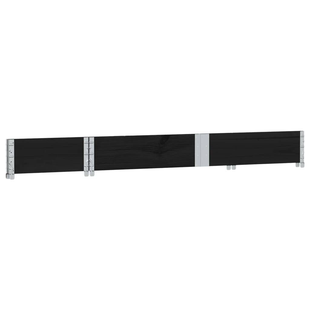 Jardinière bois de pin noir 150 x 50 x 21.5 cm - PANGIVO - Image 6