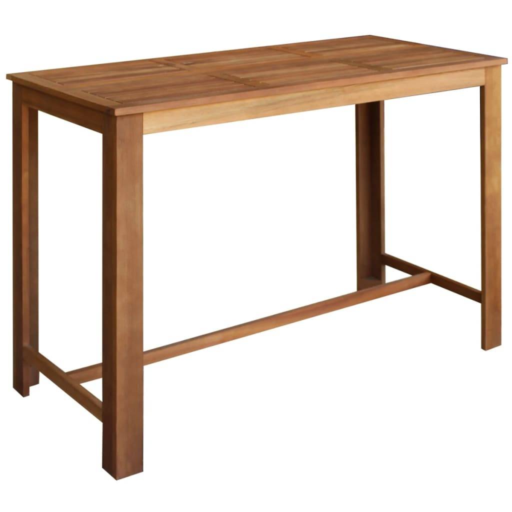 Helloshop26 - Table haute mange debout bar bistrot bois d'acacia solide 150 cm - Imagen 1