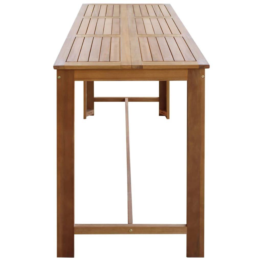 Helloshop26 - Table haute mange debout bar bistrot bois d'acacia solide 150 cm - Imagen 3