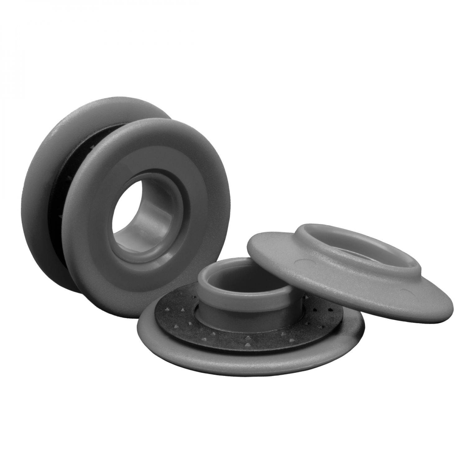 Linxor - Lot de 100 oeillets à clipser pour bâche à bulles ou autres types de bâches  - Gris - Linxor - Imagen 1