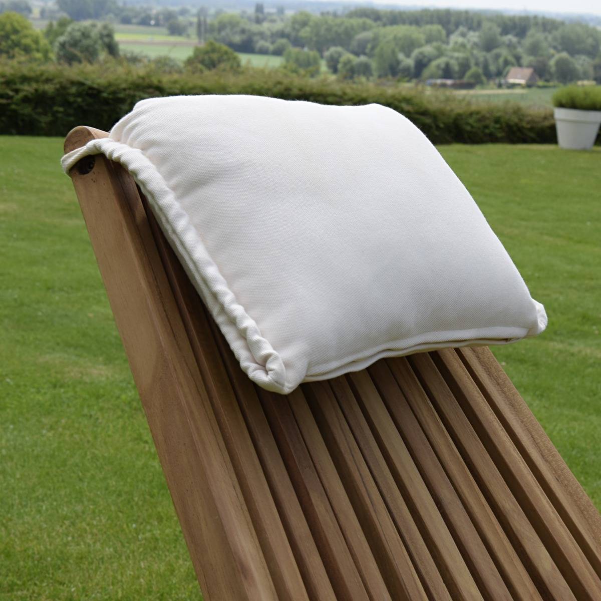 Teck'Attitude - Chaises longues pliables en teck massif Santiago (lot de 2) - TECK'Attitude - Image 5