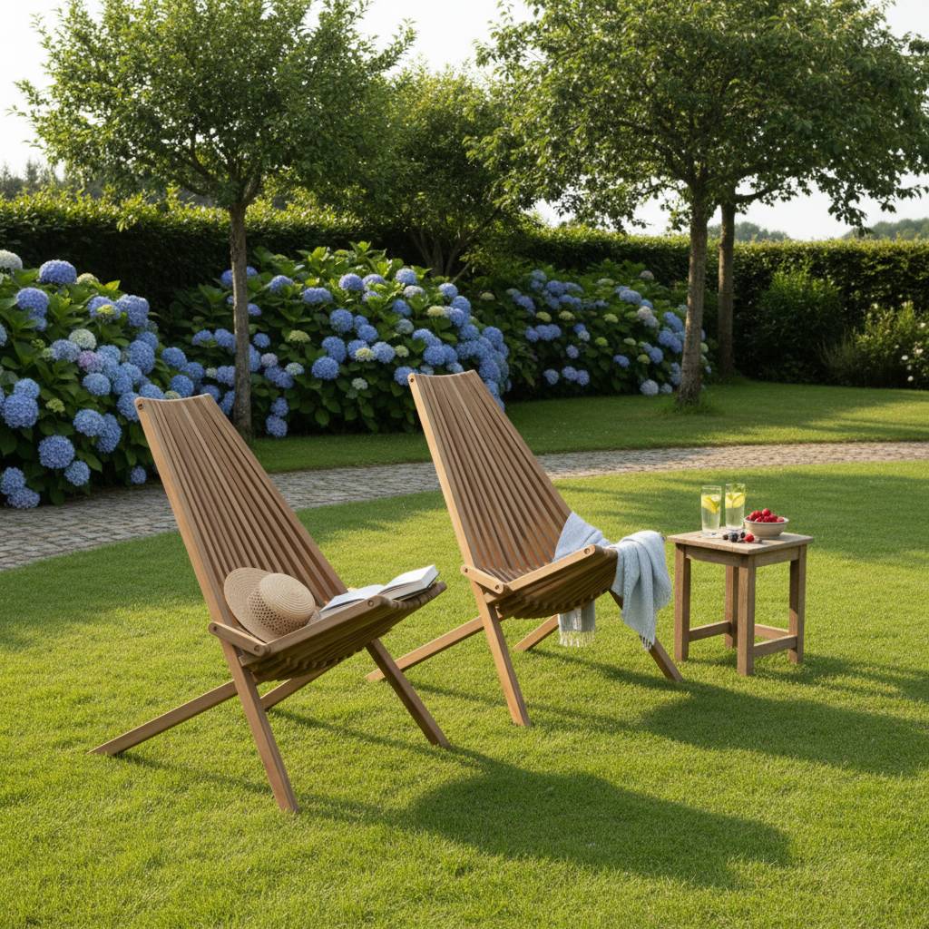 Teck'Attitude - Chaises longues pliables en teck massif Santiago (lot de 2) - TECK'Attitude - Image 3