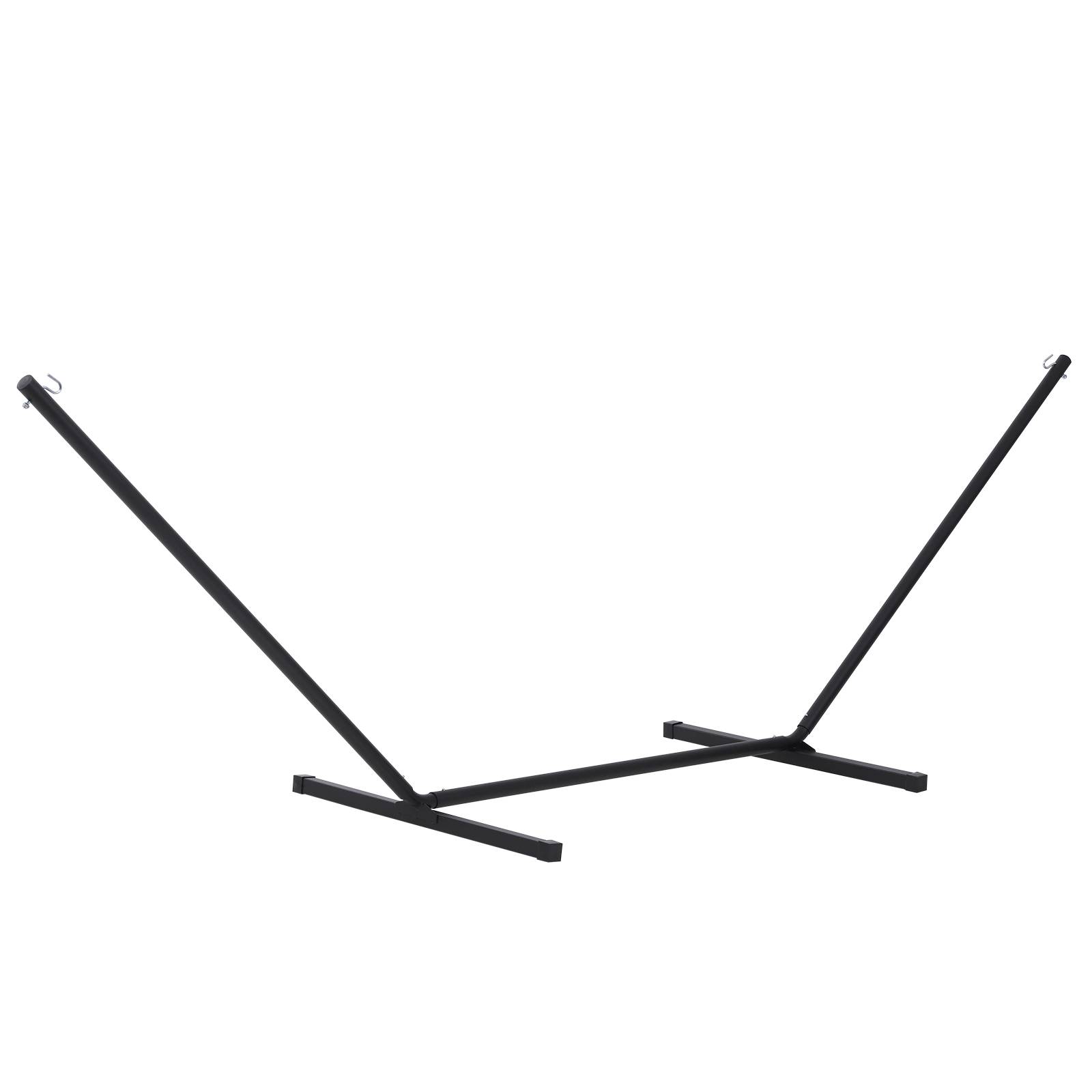 Support hamac métal pour jardin extérieur accueil 360cm 360x92x112cm noir - ComfortXL Outdoor Living - Image 2