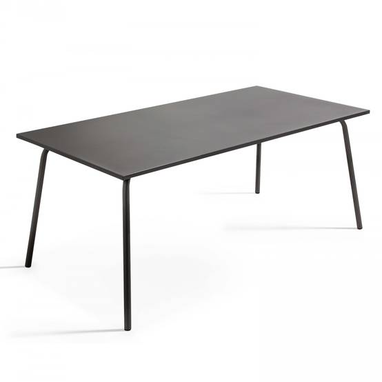 Oviala - Ensemble table de jardin et 6 fauteuils en métal gris Palavas - Oviala - Imagen 5