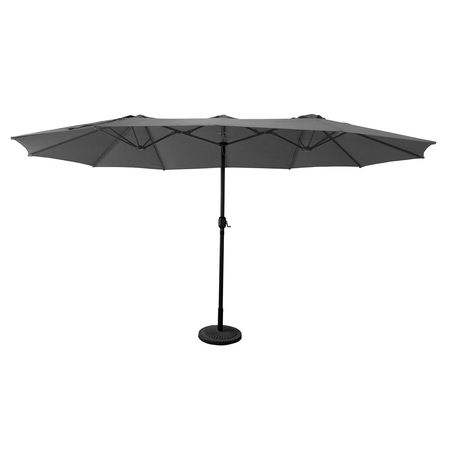 Happy Garden - Parasol double 2,7x4,6m LINAI gris - HAPPY GARDEN - Imagen 1