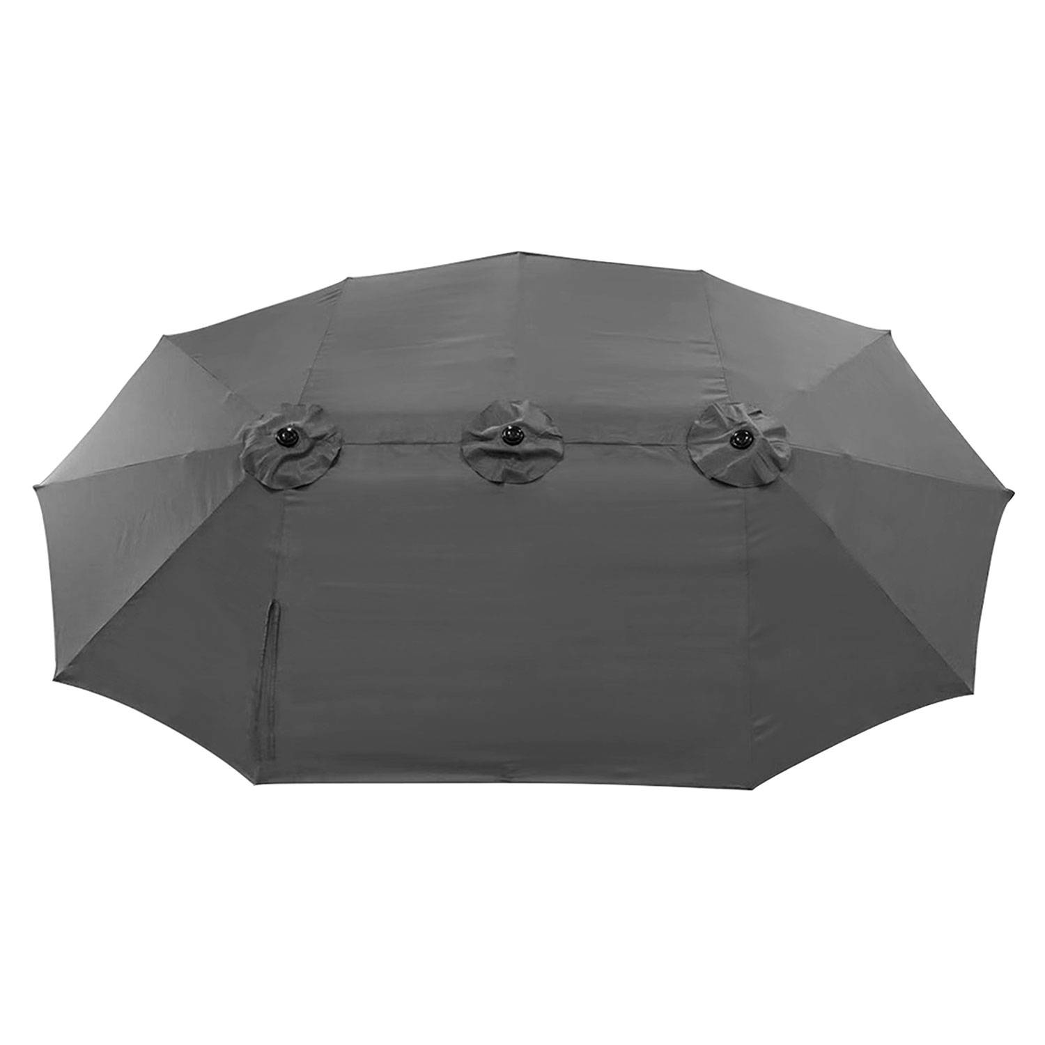 Happy Garden - Parasol double 2,7x4,6m LINAI gris - HAPPY GARDEN - Imagen 2
