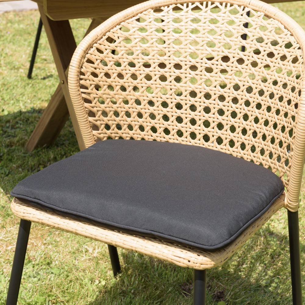 Macabane - MALO - Lot de 2 chaises rotin synthétique couleur naturelle - Imagen 4