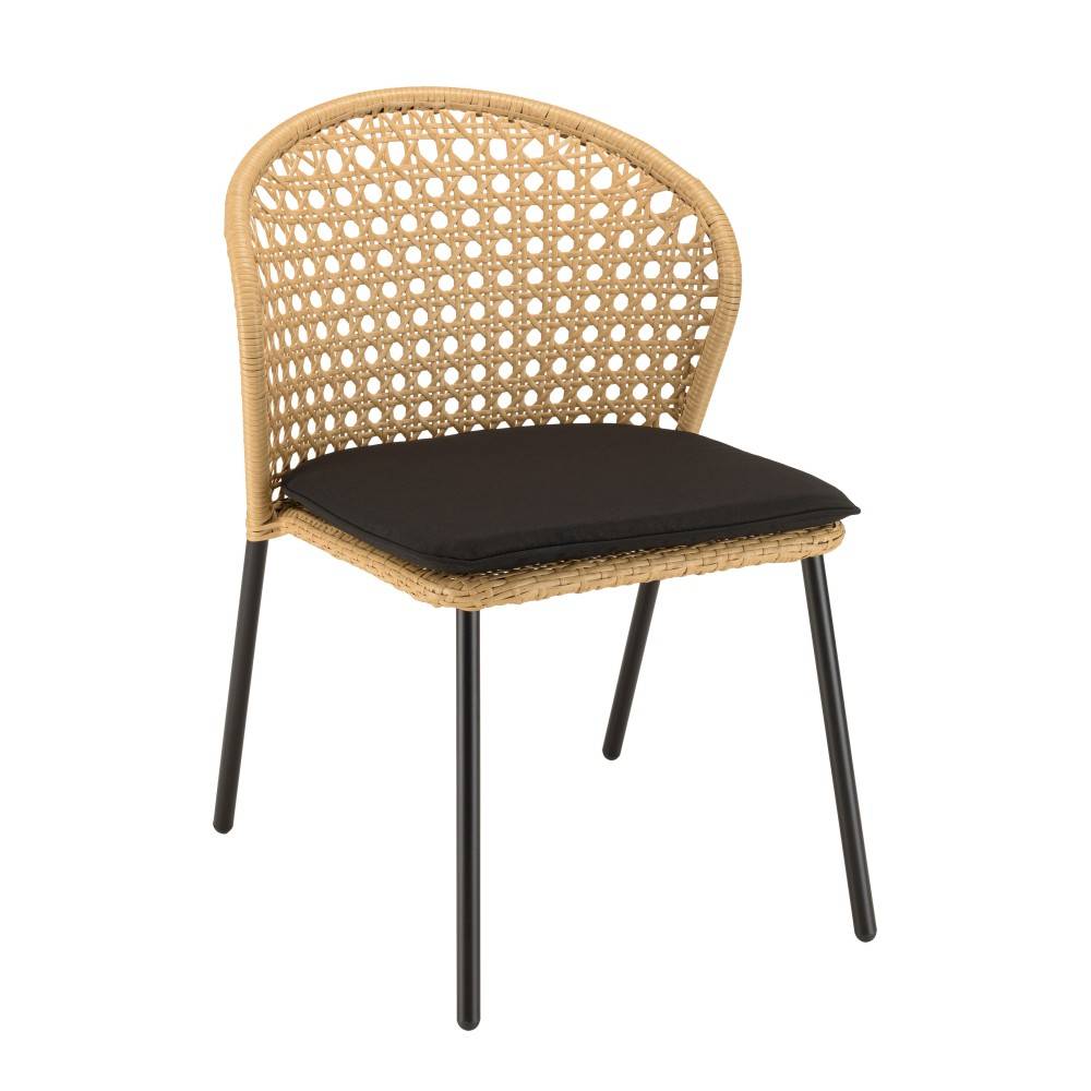Macabane - MALO - Lot de 2 chaises rotin synthétique couleur naturelle - Imagen 5