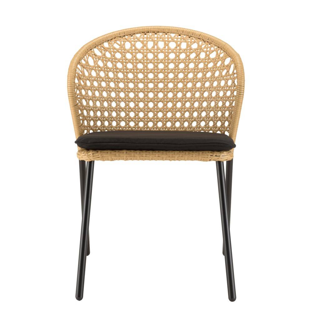 Macabane - MALO - Lot de 2 chaises rotin synthétique couleur naturelle - Imagen 3