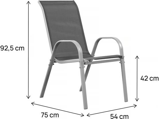Fauteuil Jardin Textilène "cordoba" - Phoenix - Gris Foncé - Lot De 2 -habitat Et Jardin - Image 3