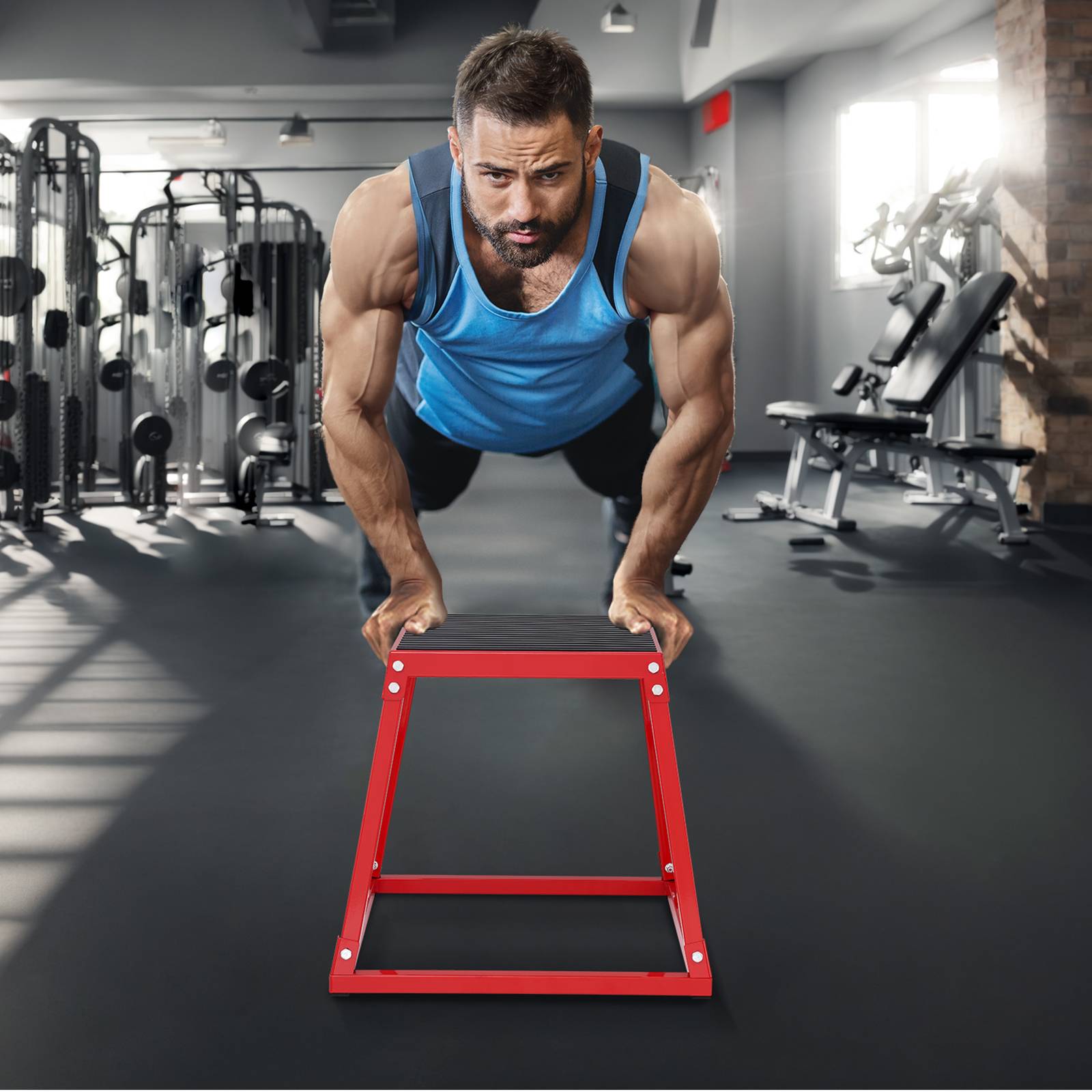 Vevor - VEVOR Boîte pliométrique 3 pcs 305/458/609 mm, capacité 227 kg, antidérapante, empilable, pour musculation, crossfit et entraînement à domicile. - Image 8