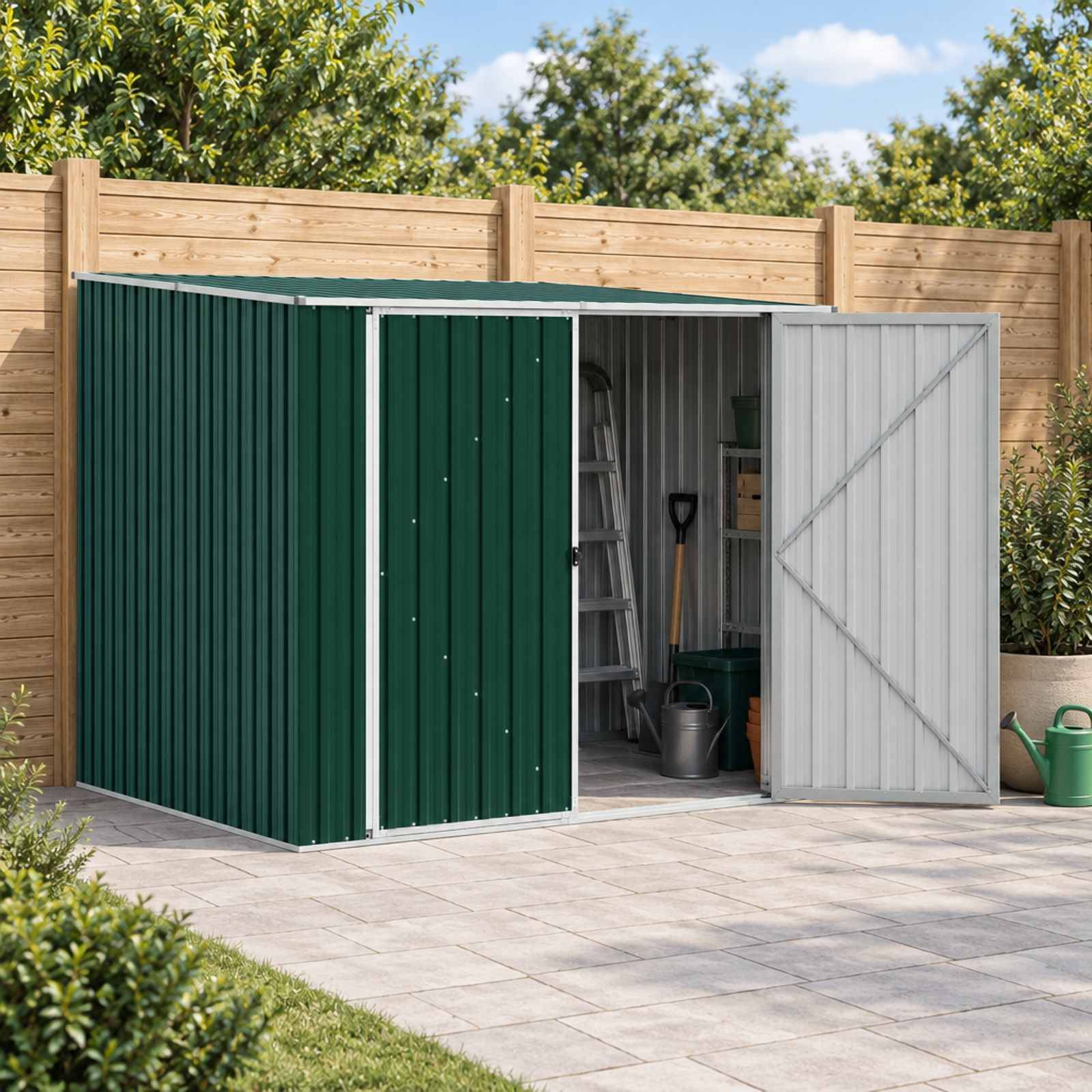 Vidaxl - Abri de jardin Vert 195x198x159 cm Métal galvanisé 3.9m² vidaXL 46253