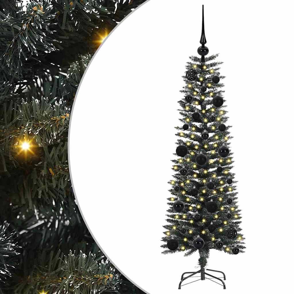 ComfortXL - Sapin de Noël Vert 120cm Design Conique, Illuminé par 150 LED avec Boules – ComfortXL Outdoor Living - Image 2