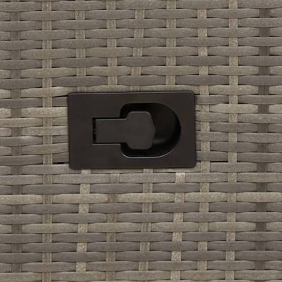 Chaise Inclinable de Jardin avec Coussins Gris Résine Tressée 56 x 59 x 92 cm, Poids :19.8kg - PANGIVO - Image 9