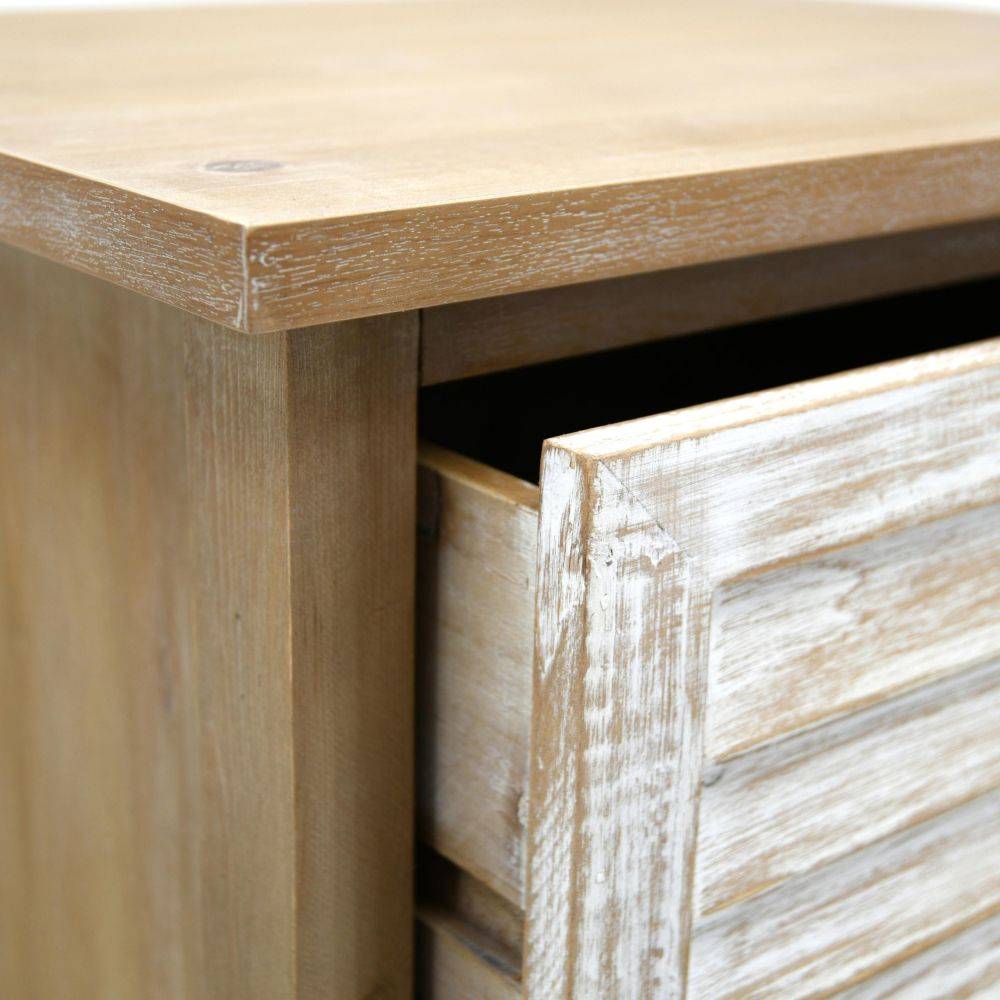 Aubry Gaspard - Console en bois naturel et cérusé Ancenia - Imagen 3