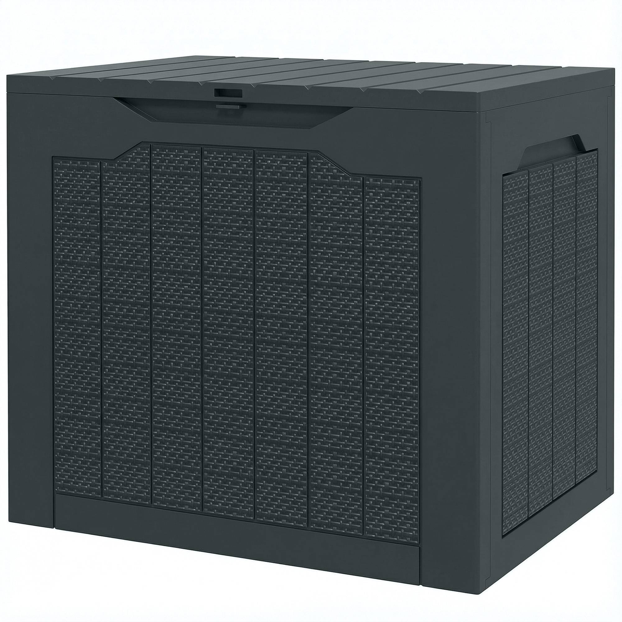 ComfortXL - Coffre de jardin PP 97 L gris foncé 56 x 41 x 50 cm rangement étanche portable - ComfortXL Outdoor Living - Image 1