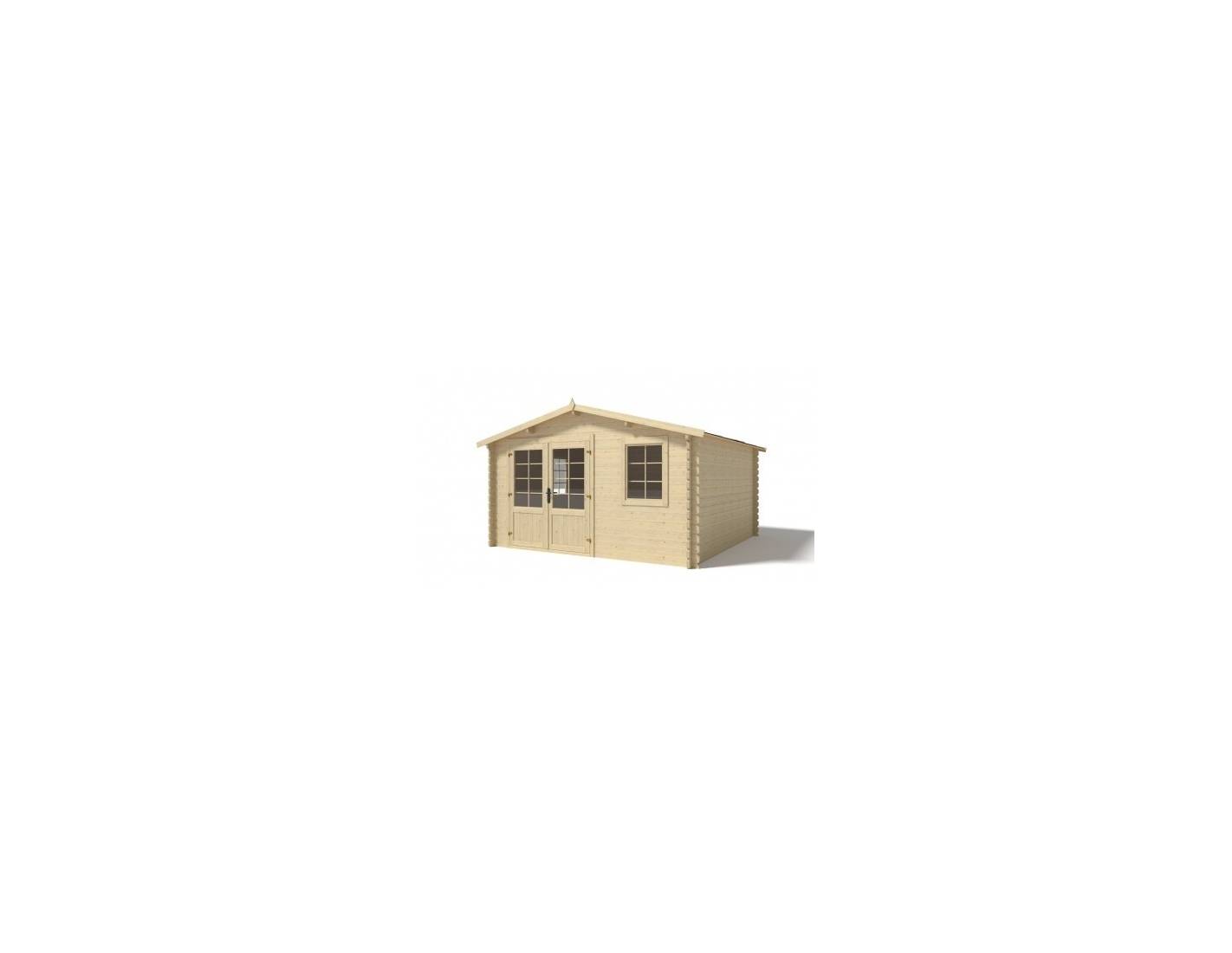 Altanka - Abri de jardin en bois - 4x4 m + terrasse avec balustrade et avant-toit en bois - 24 m2 - DOM371+DOM617+DOM545+POD04 - ALTANKA - Imagen 9