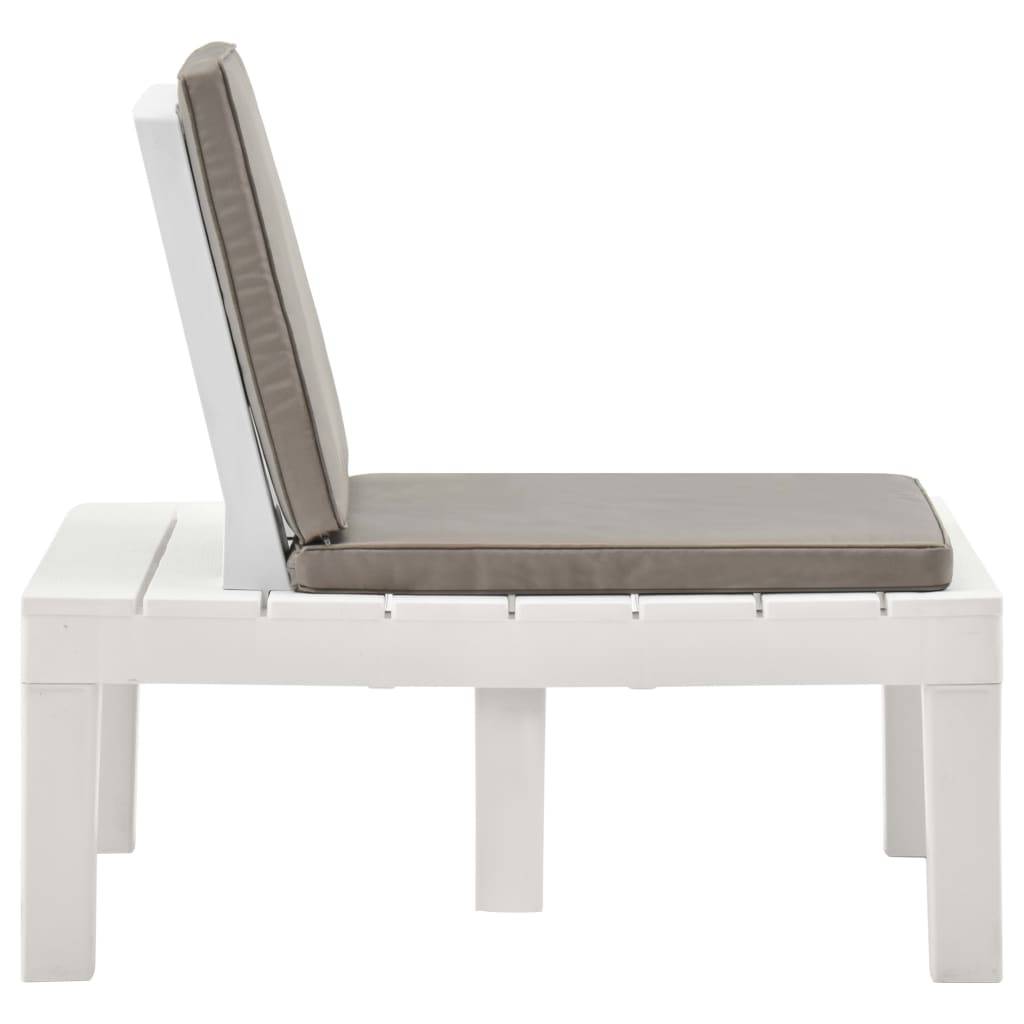 Chaises de salon de jardin plastique blanc avec coussins 78 x 78 x 70 cm - PANGIVO - Image 4
