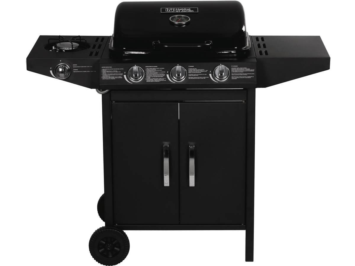 Barbecue Gaz "festa 4" - 4 Brûleurs Dont 1 Latéral - 10.5kw - Noir -habitat Et Jardin - Imagen 2