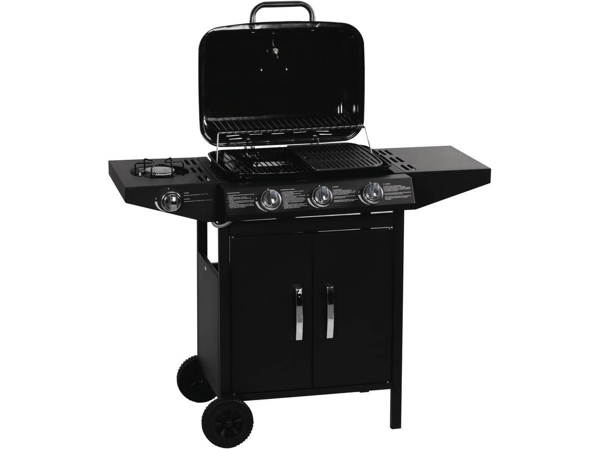 Barbecue Gaz "festa 4" - 4 Brûleurs Dont 1 Latéral - 10.5kw - Noir -habitat Et Jardin - Imagen 4