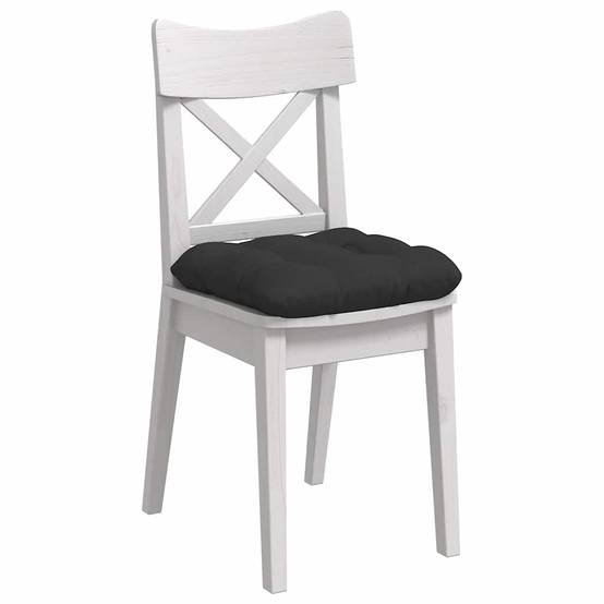 Lot de 4 Coussins d'Assise Microfibre Résistante Housse Amovible pour Bureau Noir 40x40 cm – ComfortXL Outdoor Living - Image 3