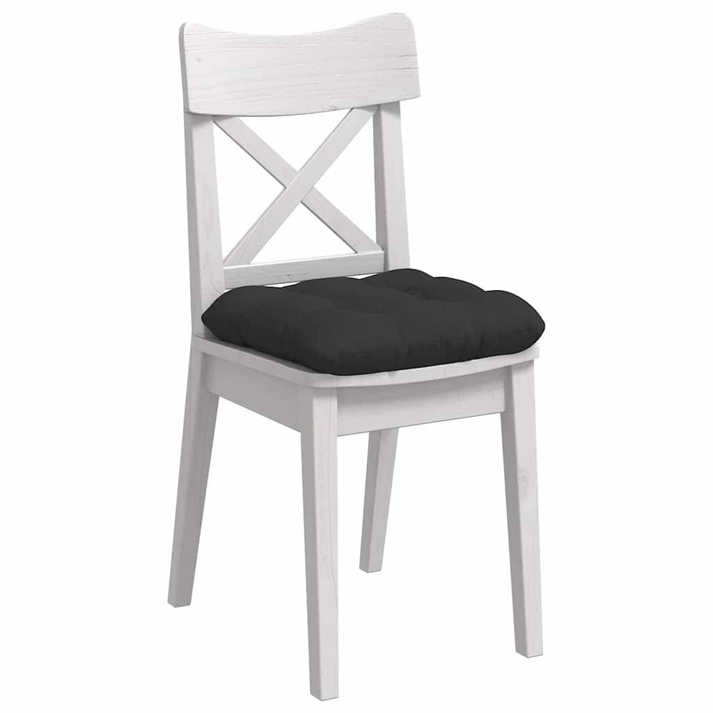 Lot de 4 Coussins d'Assise Microfibre Résistante Housse Amovible pour Bureau Noir 40x40 cm – ComfortXL Outdoor Living - Image 3