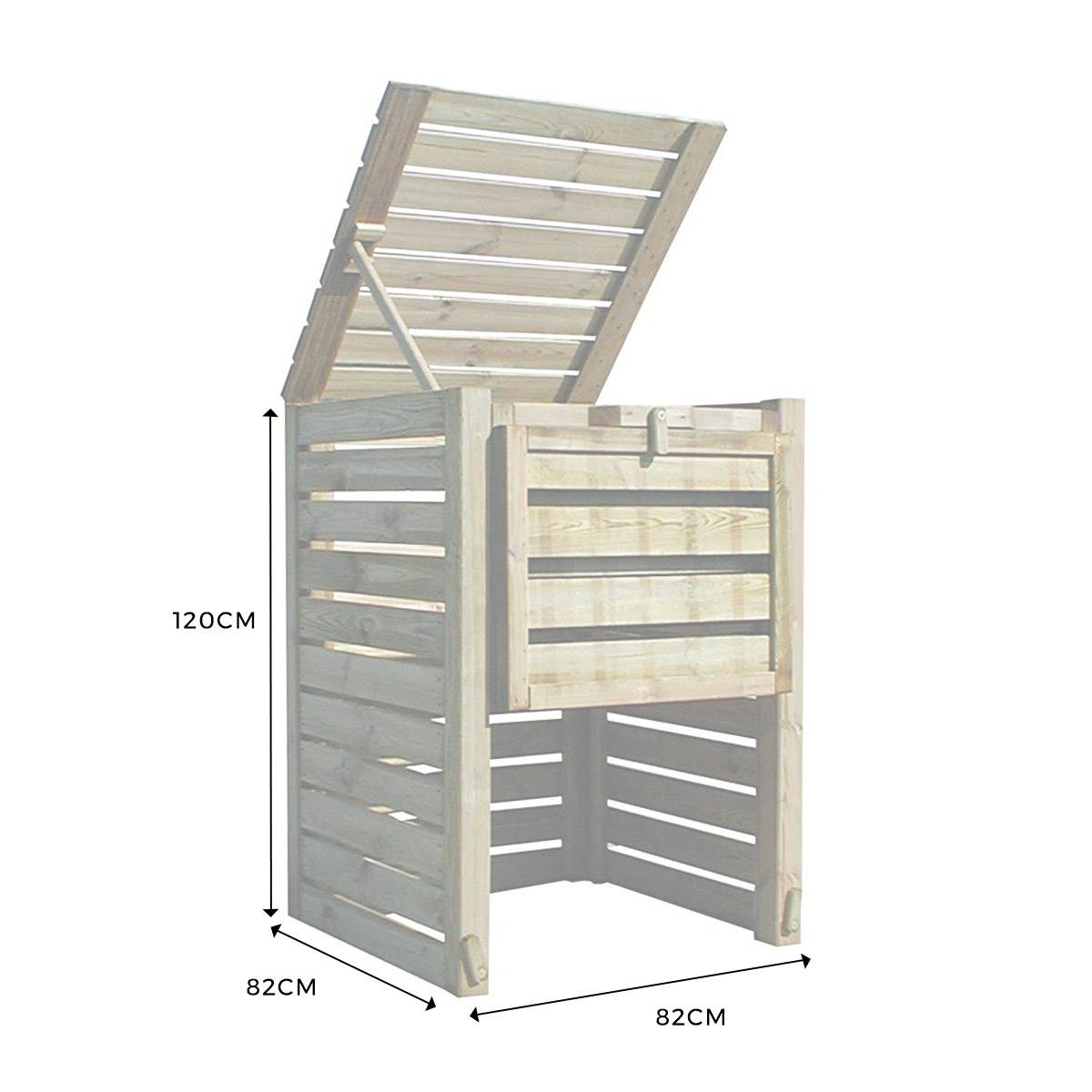 Composteur en bois Colorado grand modèle - 800 L - Cémonjardin - Imagen 2