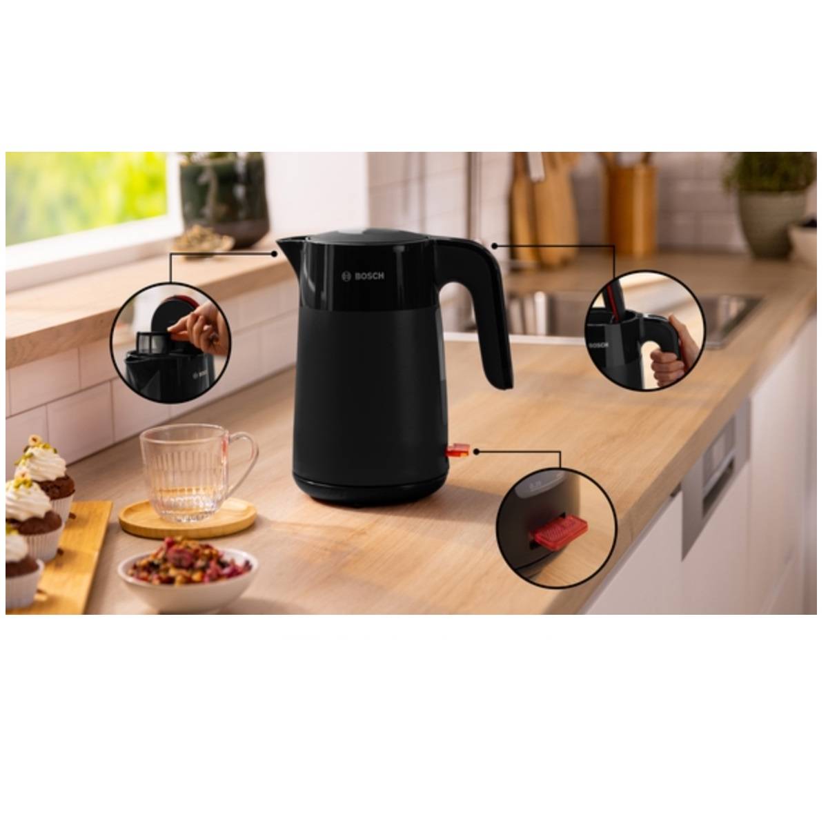 Bosch - Bouilloire électrique 1.7l 2400w noir TWK2M163 Bosch - Image 2