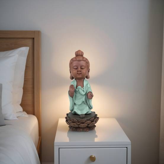 Zen Light - Statue Bouddha Porte-Encens Dipamkara - Bouddha Mytique-Fabrication Artisanale -Déco FengShui-Idée Cadeau-H25cm–Zen'Light - Image 8